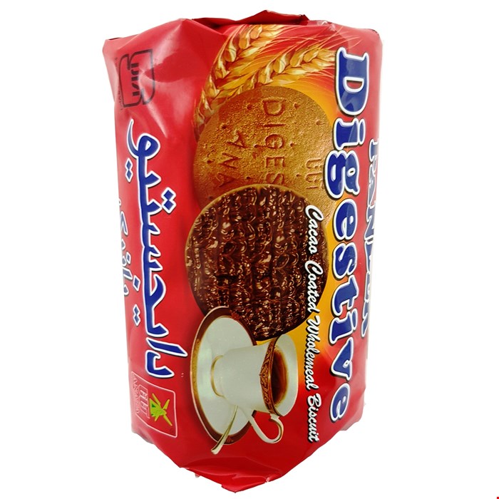 بیسکویت سبوس دار با روکش فرآورده کاکائویی(digestive)