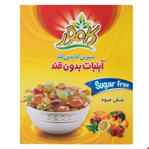 آبنبات بدون قند شش میوه