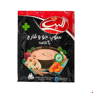 سوپ جو و قارچ+خامه