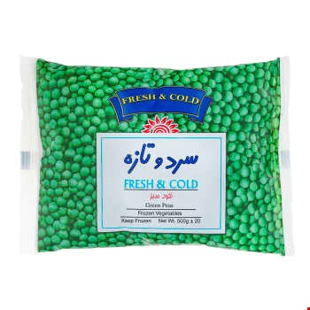 نخود سبز منجمد سرد و تازه مقدار 400 گرم