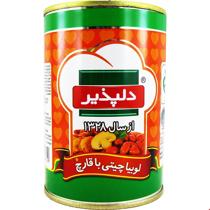 کنسرو لوبیا‌چیتی با قارچ